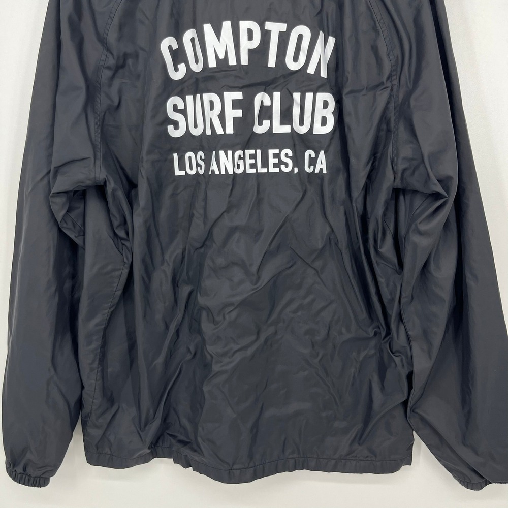 Matix Compton Surf Club LA Coaches Jacket Black Mens XL Nylon Snap Front - Picture 12 of 14